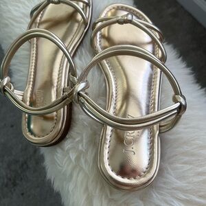 Gold Strappy Sandals